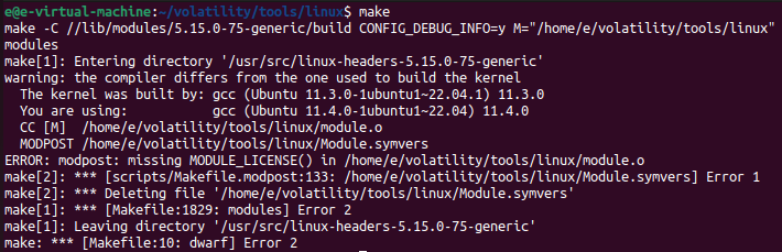 Missing MODULE_LICENSE