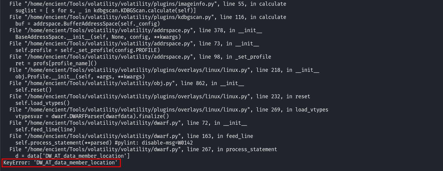 KeyError: ‘DW_AT_data_member_location’